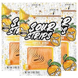 Sour Strips Sour Candy Belts, Mango, Resealable
