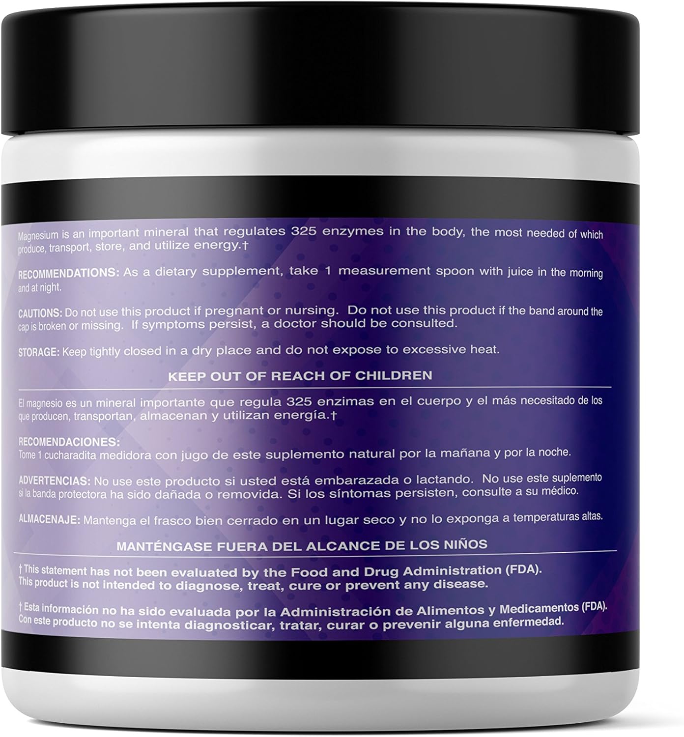 Cloruro De Magnesio Magnesium Chloride 5oz 141 7g 800mg Measuring Scoop Inside 177 Servings