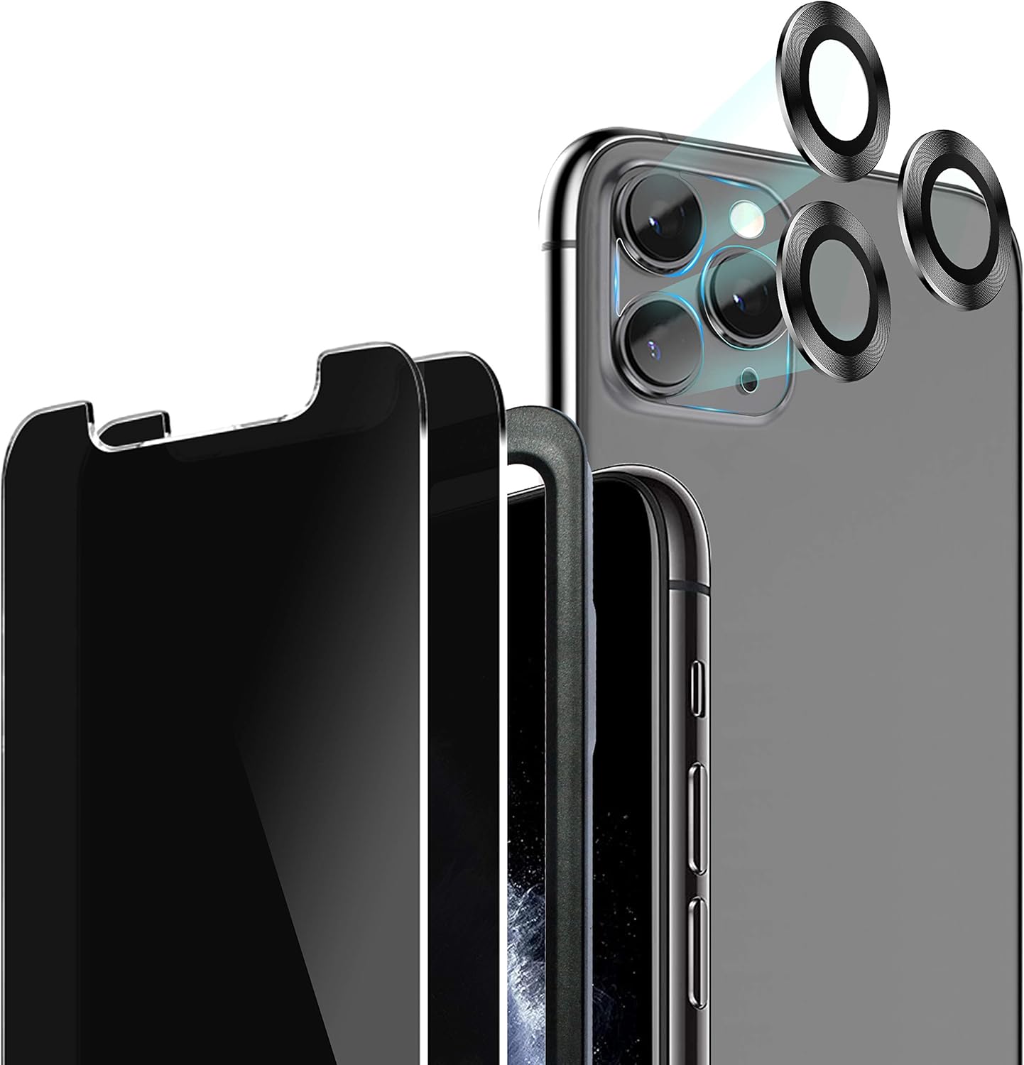 JOLOJO iPhone 11 Pro Max Privacy Screen Protector (6.5") 2