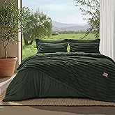 Bedsure Gentlesoft™ 2-in-1 Queen Comforter Set and Detachable Fluffy Blanket, Olive Green Bedding Set for All Season Use, SnapTech™ Design for Space Saving (Includes 2 Pillow Shams, 2 Pillowcases)