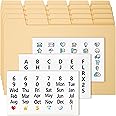25 Manila Index Card Box Dividers 5x8, Index Card Dividers with Tabs & 108 Stickers, Index Recipe Card Dividers, Alphabetical File Dividers Cards, Alphabet Dividers for 5x8 Index Card Box