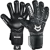 WVVOU Soccer Goalie Gloves for Adults and Youth, High Performance Goalkeeper Gloves with 5 Detachable Finger Saves, Soccer Gloves with 4mm Sticky Latex Palm