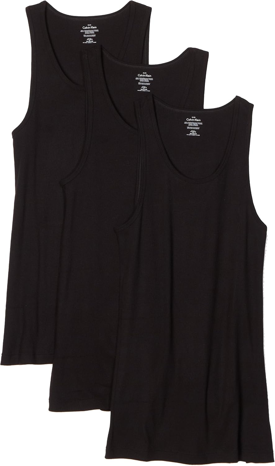 Calvin Klein Men's 3 Pack Basic Tank Top Clothing