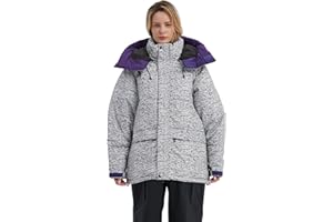 NOMADIKA Oversize Waterproof Ski Jacket Thick Snow Coats with Detachable Hood Winter Skiing Snowboard Jackets for Women Men