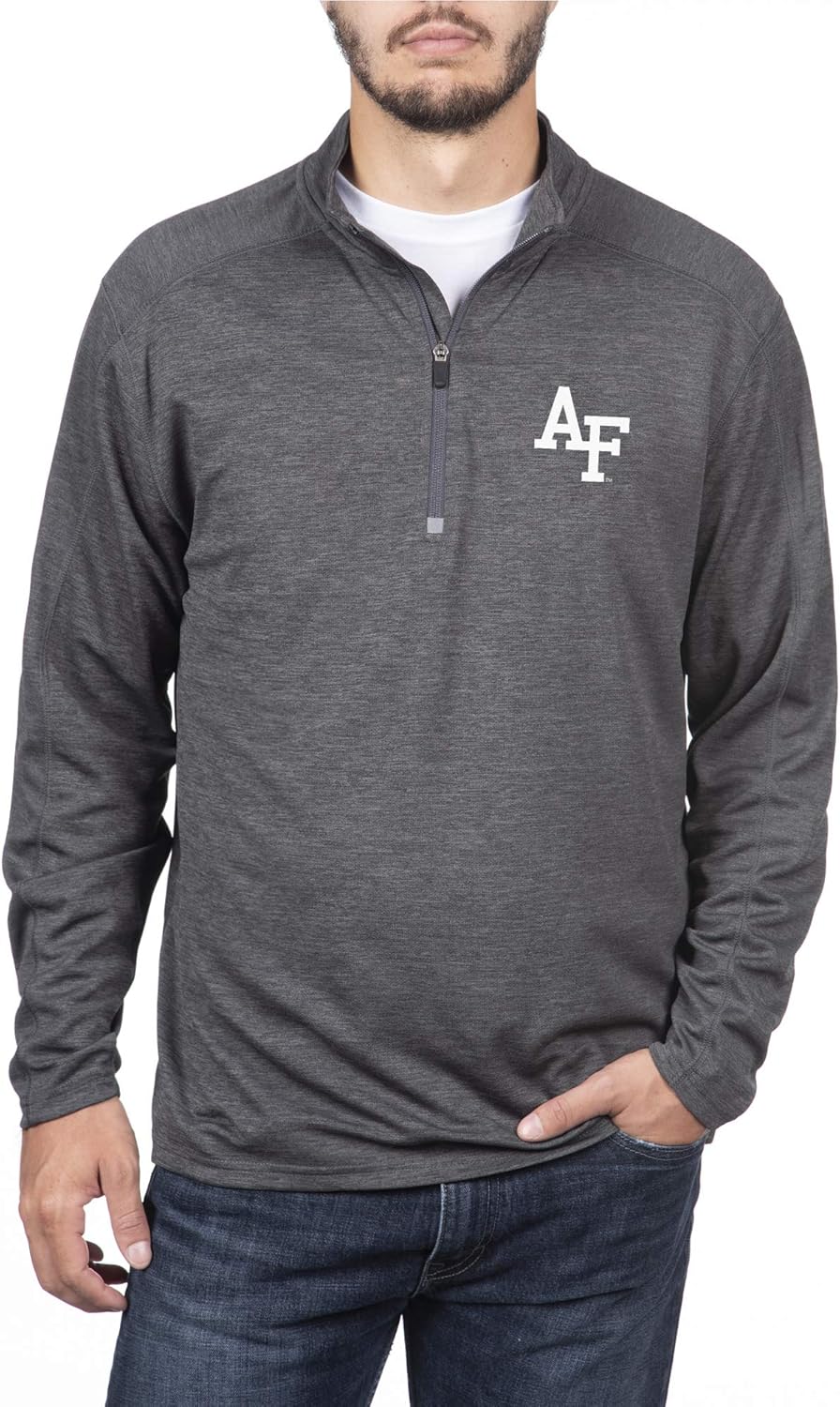 Amazon.com : Top of the World Men's Dark Heathered Poly Half Zip Pullover : Clothing