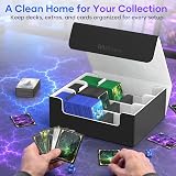 Mlikero Card Deck Case 1800+ Sleeved Cards Magnetic Closure MTG Sport Boxes view 6