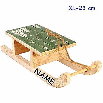 Unbekannt 1 Stück Xl Deko Schlitten Incl Name Aus