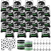 MiniInflat 96 Pcs Soccer Party Favors Include 24 Soccer Drawstring Bags, 24 Soccer Keychain, 24 Silicone Soccer Bracelets, 24 Mini Stress Ball for Sports Birthday Party Supplies Decorations
