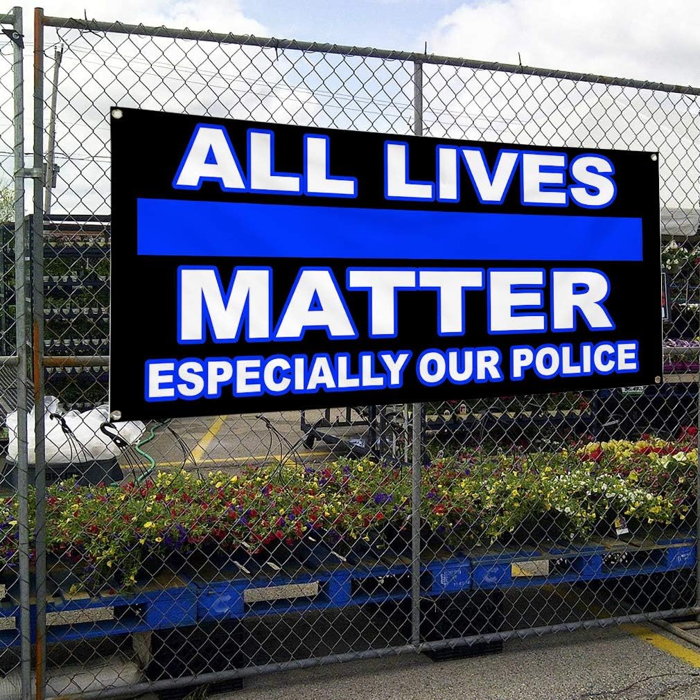 Amazon Com Vinyl Banner Sign All Lives Matter Black Blue White