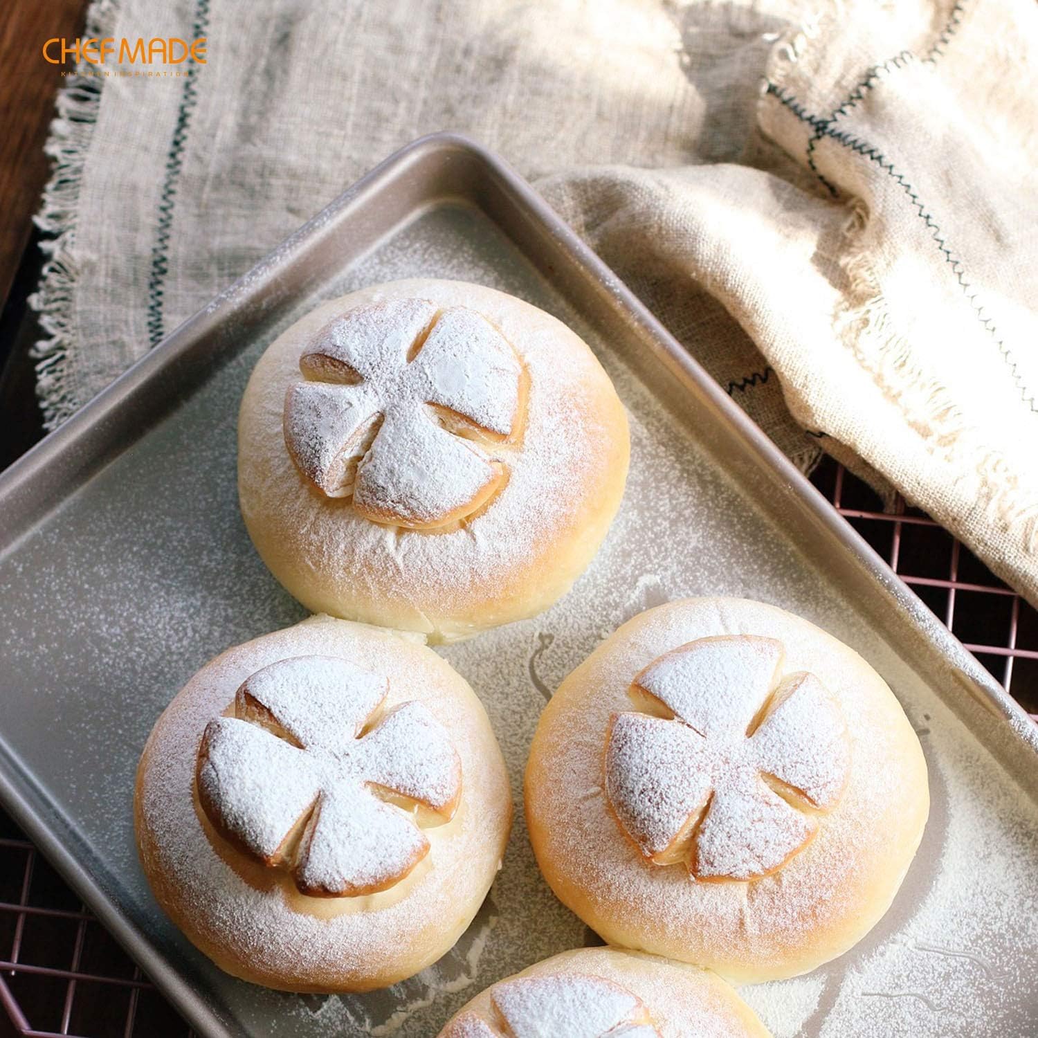 CHEFMADE 17-Inch Rimmed Baking Pan, Non-Stick Carbon Steel Cookie