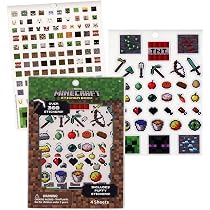 Recharge Autocollants 3D Minecraft - Plus De 30 Autocollants Shaker Avec Pierres Précieuses Et Paillettes - Compatible Fabriquant Autocollants Minecraft