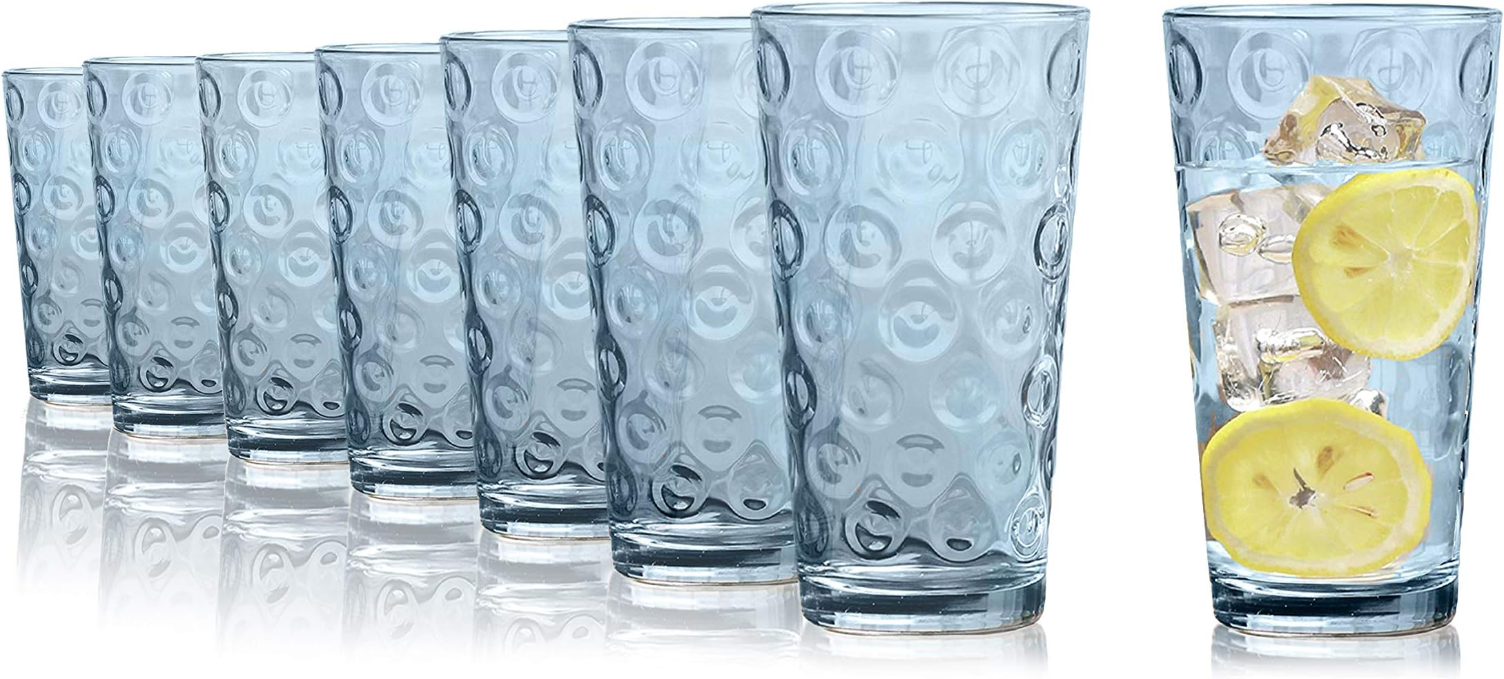 Tivoli Maryland Waterglasses - 490 ml - Set of 8 - High-Quality Glasses - Dishwasher Safe - Crystal Glasses