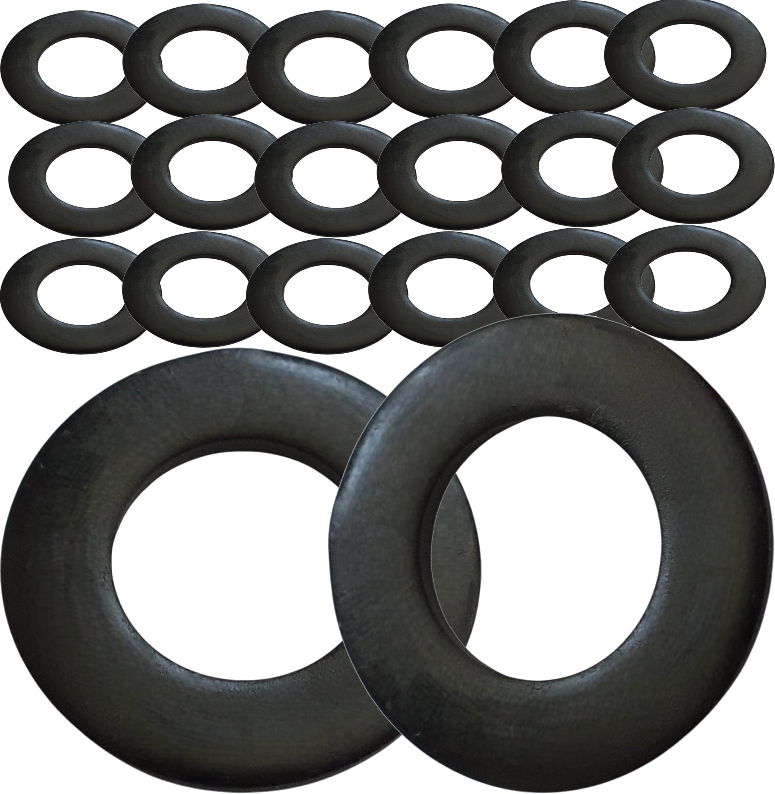 M6 Black Washers Stainless Steel Form A Blackened Washer for M3, M4, M5, M6, M8 and M10 Screws (Pack of 20)