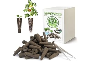 SZLJYLM Grow Sponges 60 Pack, Hydroponics Replacement Root Growth Sponges Compatible with Aero Garden iDOO and Most Other Brands