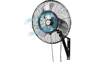 BILT HARD 20" Oscillating Outdoor Wall Misting Fan, 3-Speed High Velocity Patio Fans for Outside, 80° Oscillation, Waterproof, Industrial Wall Mount Fan for Outdoor- UL Listed