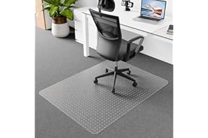 Futurwit Desk Chair Mat for Low Pile Carpets, 48" x 36" Office Clear Protector Floor Mat for Carpets, Easy Glide Plastic Mat for Office Home (Rectangle)