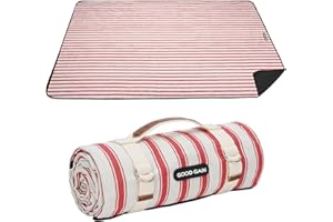G GOOD GAIN Picnic Blankets Waterproof - Extra Large Outdoor Blanket Sand Free Foldable with Carry Strap for Beach, Camping, 