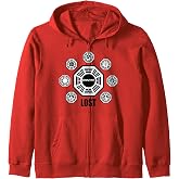 Lost Dharma Station Logos Zip Hoodie