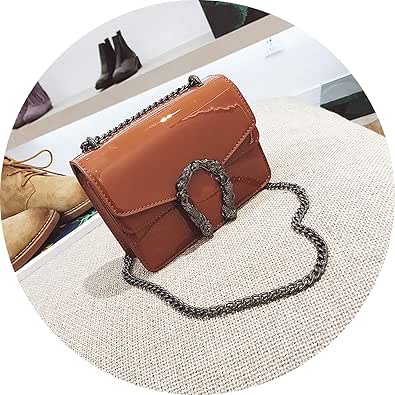 Mini bolso de moda para mujer con solapa, personalidad, patente, de