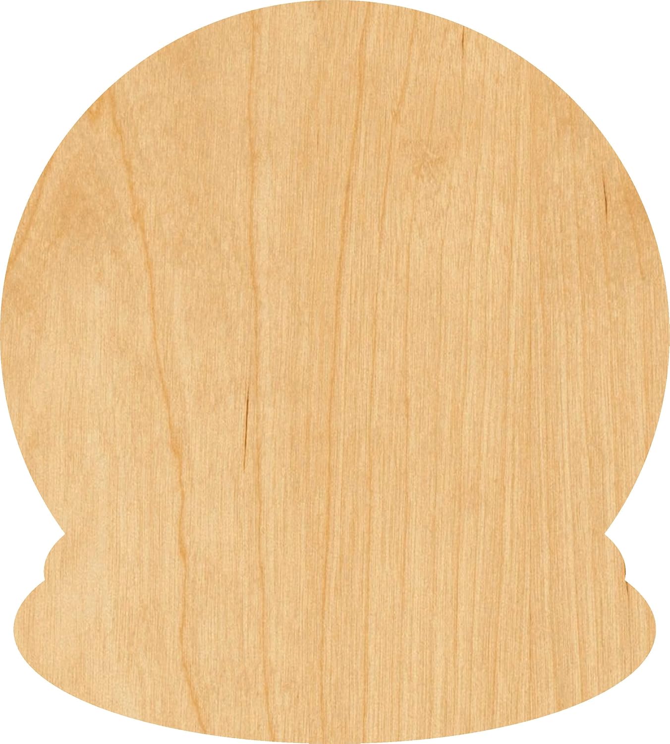 Mixed Media - Snow Globe Laser Cut Out Wood Shape Craft Supply - 4 Inch