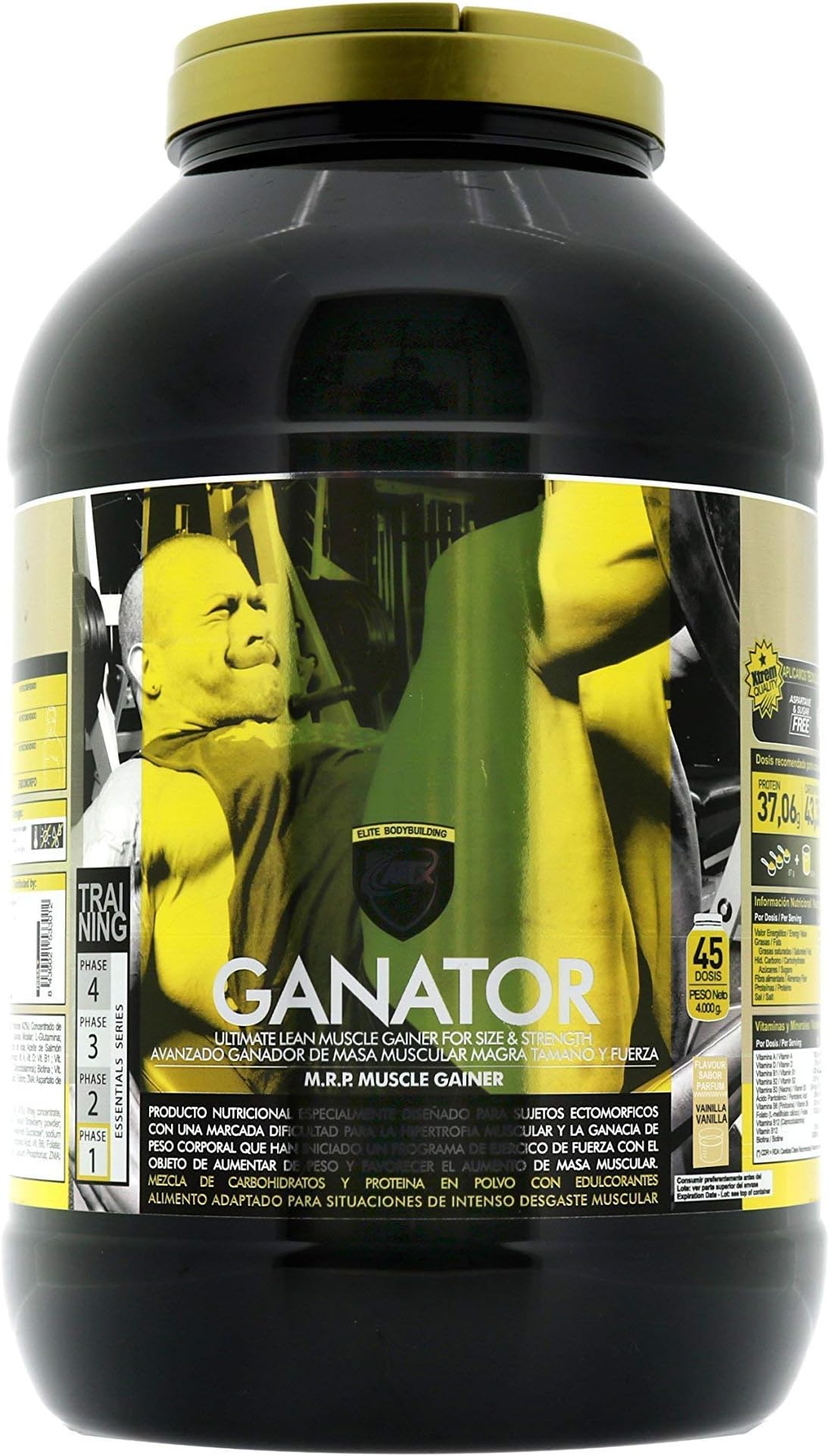 Ganator 4 Kgs. Vanilla - Matrix for Muscle Weight Gain, Substitute of Meals or Post-Training
