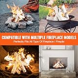 VEVOR 6 Piece White Birch Ceramic Gas Fireplace Logs Realistic Fire Pit view 3