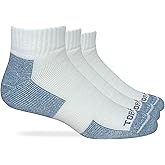 Top Flite Mens Moisture Wicking Seamless Toe Quarter Sport Socks 3 Pair Pack