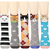 Jeasona Women's Cat Socks Cat Gifts Cute Animal Socks Dog Owl Gifts for Women