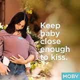 Moby Elements Taupe Baby Wrap Carrier Newborn to Toddler 16.5ft view 8