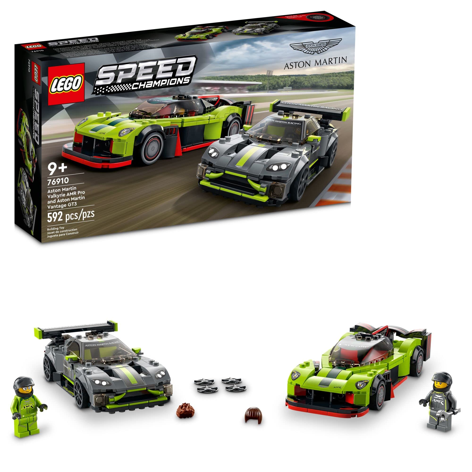 LEGO Speed Champions 76910 Aston Martin Valkyrie AMR Pro & Vantage GT3 9+ 592pcs