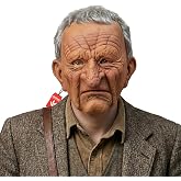 Morph Grandpa Grumble Mask, Adult Halloween Mask | Latex Old Man Mask with Moving Mouth, Deep Sculpted Wrinkles, Lightweight Fit, Perfect for Halloween, Great for Cosplay