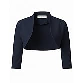 BOLEROSE 3/4 Sleeve Formal Tailored Bolero Shrug