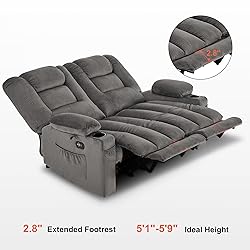 MCombo 55.9" Power Loveseat Recliner with Heat and