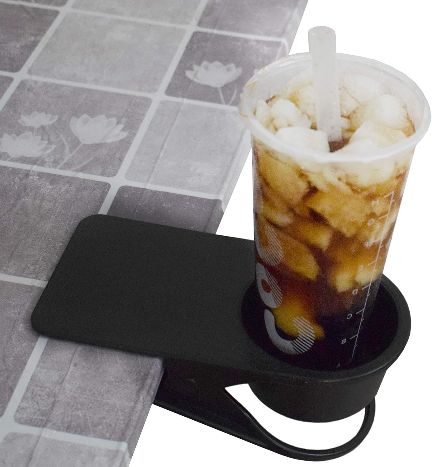 Home Office Table Desk Side Huge Clip Tea Coffee Cup Holder Clip Teacup Drinking Cup Holder Clip Clamp,Black