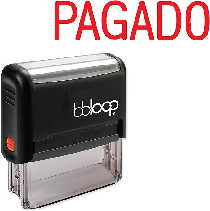 "Pagado" SelfInking RubberStamp in Spanish Office Products