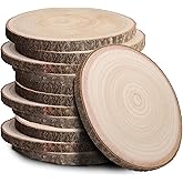 Wood Slices for Centerpieces, Wood Rounds Cookies for Crafts, Rustic Wood Circles & Slabs, Wooden Discs for Tables Decor-for Art Projects and Rustic Weddings (12pcs 8-9)