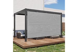 SANDEGOO Sun Shade Sail Rectangle 6' x 8',95% UV Block 185 g/m² Heavy Duty Shade Cloth,Wind -Proof Sun-Proof Sunshade Canopy Over Used Outdoor (6' x 8' Gray)