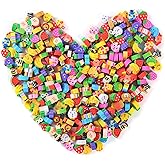 300 Pieces Mini Animal Fruit Collection Erasers for Kids, Bulk Small Pencil Erasers for Classroom Homework Rewards, Party Fav