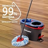 O-Cedar RinseClean Spin Mop & Bucket System with Extra Microfiber Mop Head view 6