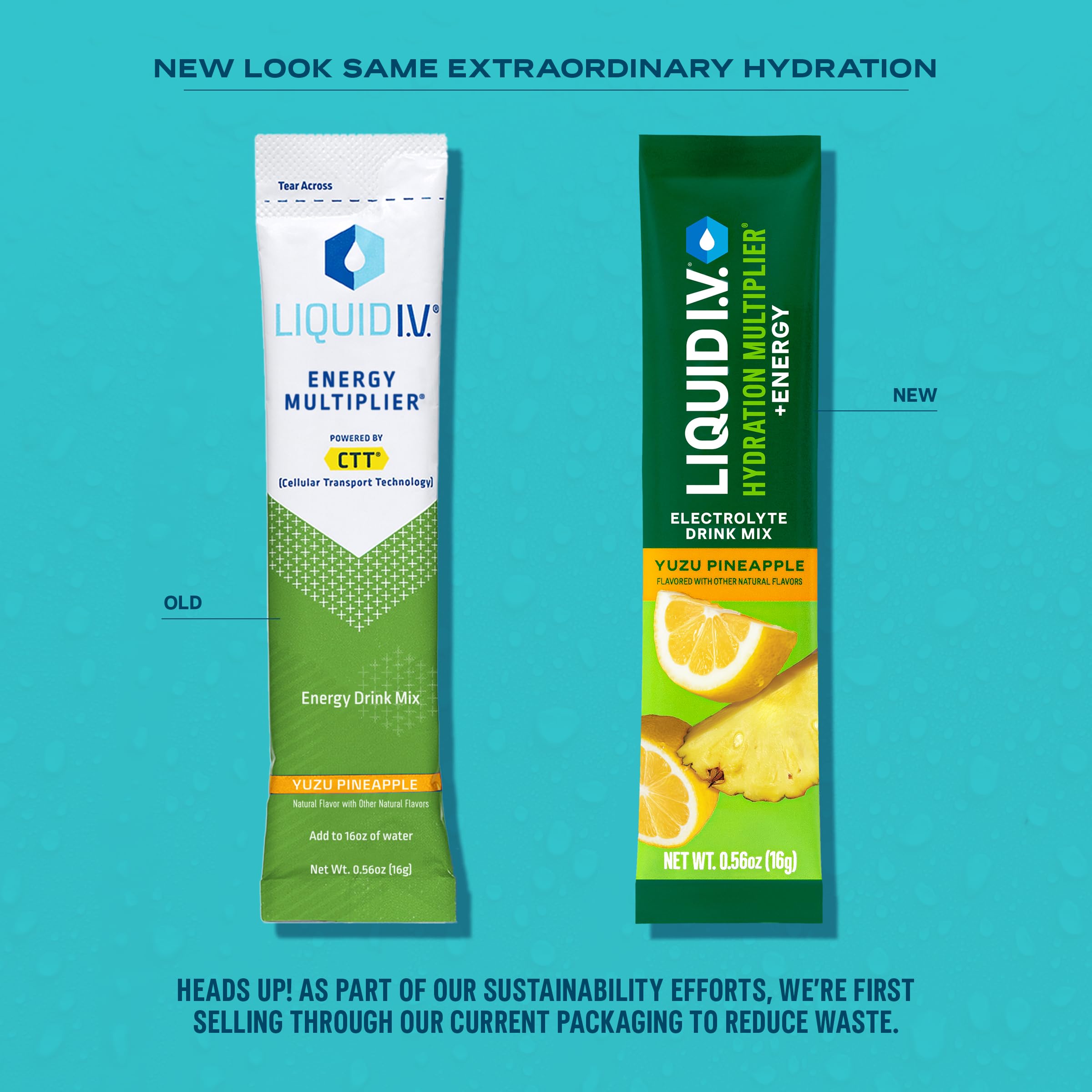 Liquid I.V.® Hydration Multiplier® +Energy - Lemon Ginger - Hydration Powder Packets | Electrolyte Powder Drink Mix | Convenient Single-Serving Sticks | Non-GMO | 14 Servings (Pack of 12)
