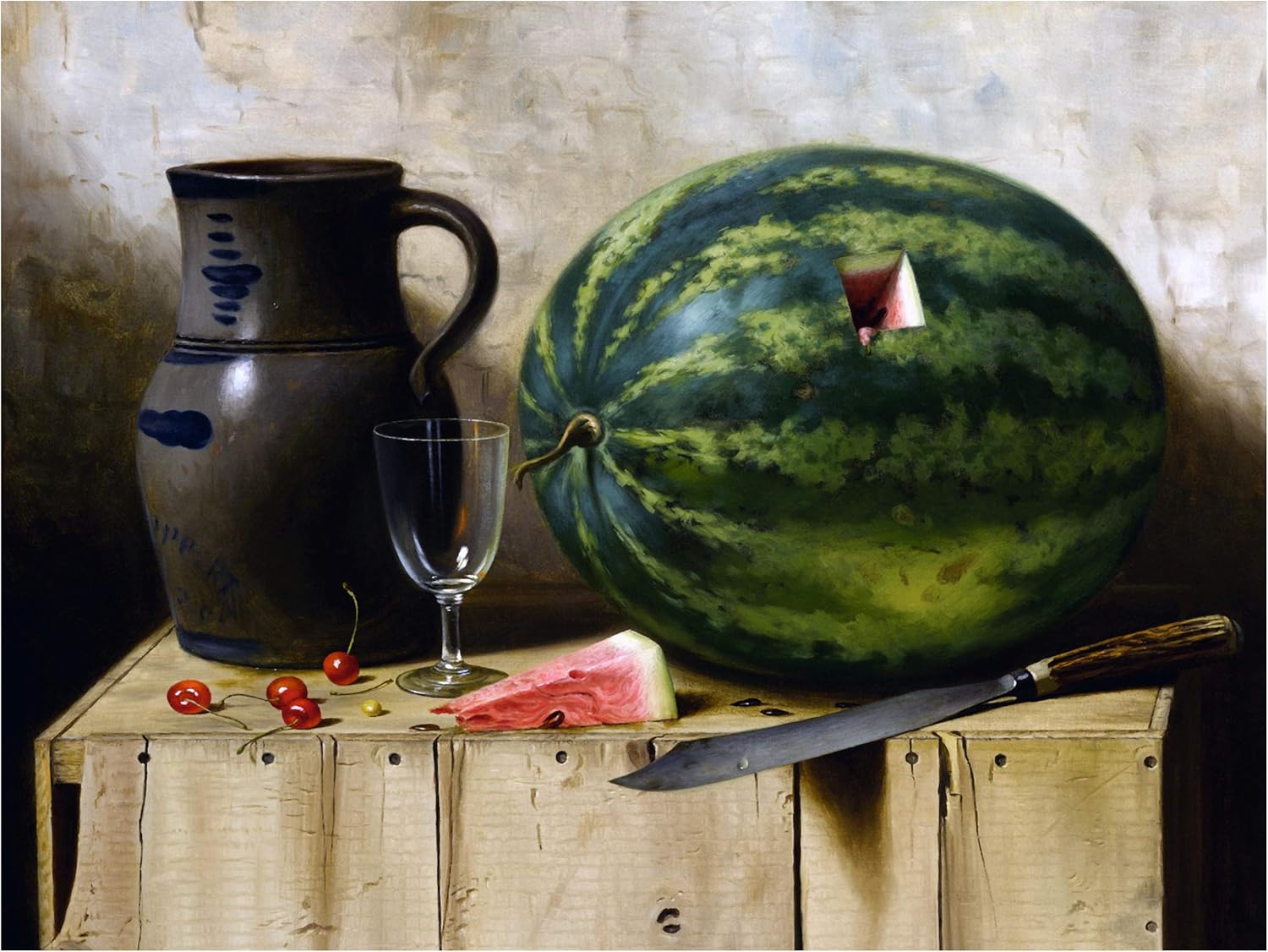 Watermelon Jug Knife A. King Tile Mural Kitchen Wall Backsplash Marble Ceramic - Picture 2 of 14