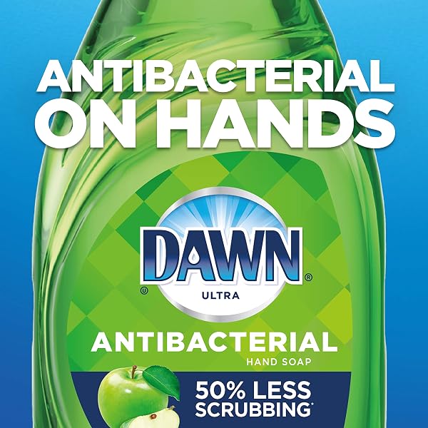 DAWN ULTRA ANTIBACTERIAL HAND SOAP, DISHWASHING LIQUID DISH SOAP, APPLE BLOSSOM SCENT, 19.4 FL OZ