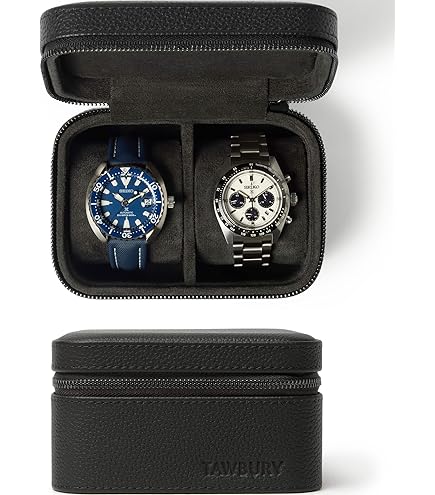 Amazon.com: TAWBURY 3 Watch Case for Men – Luxury Leather Watch