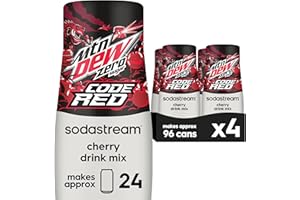 SodaStream MTN Dew Code Red Zero Sugar Drink Mix (440ml, Pack of 4)
