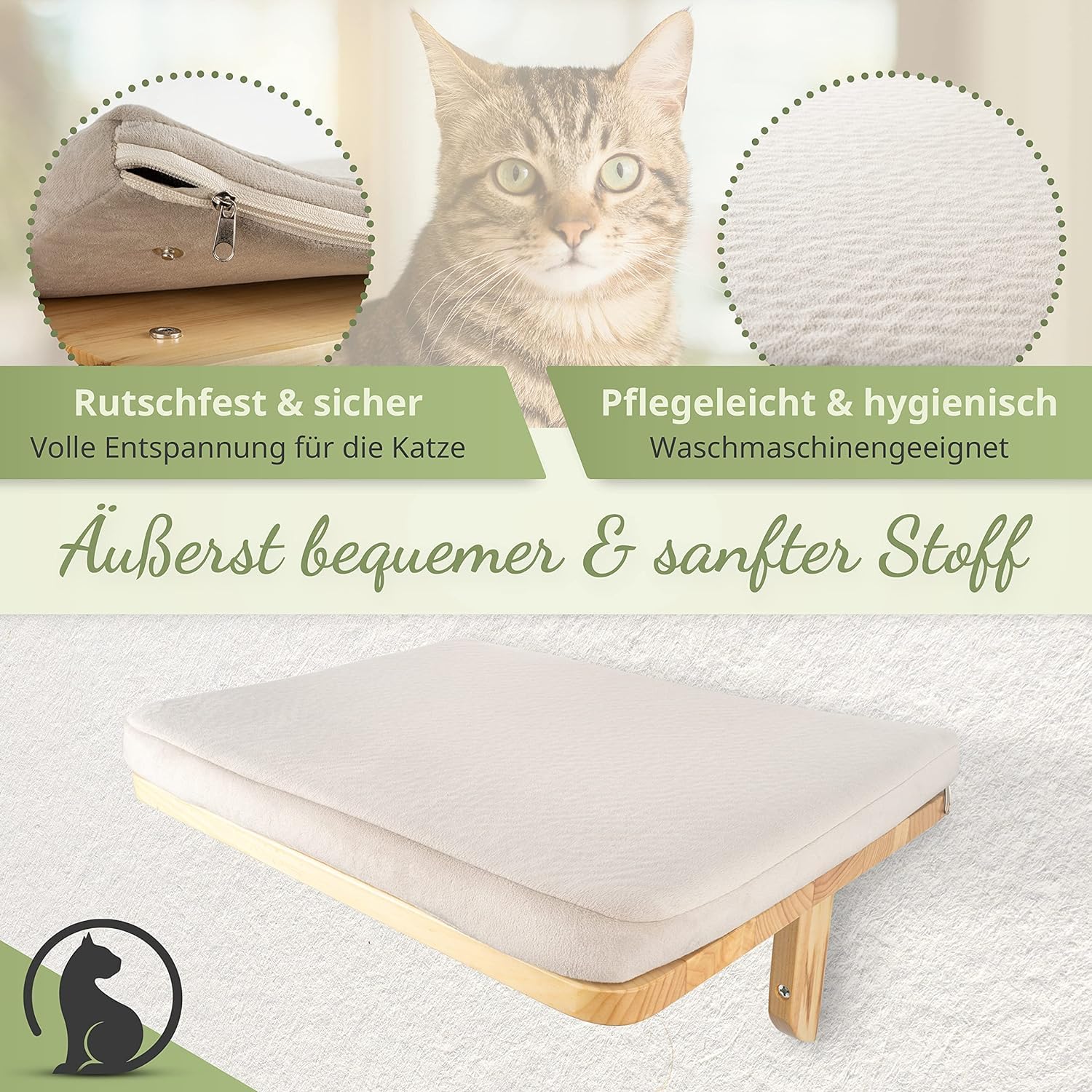 WOOWOOD® Kletterwand Katzen inkl. 2X Katzentreppe Wand [extrem Stabil] Katzen Wandelemente, Kratzbaum Wand, Katzenhängematte, Katzen Wand, Katzenwand, Wandkratzbaum, Katzenmöbel, Kletterwand Katzen 4