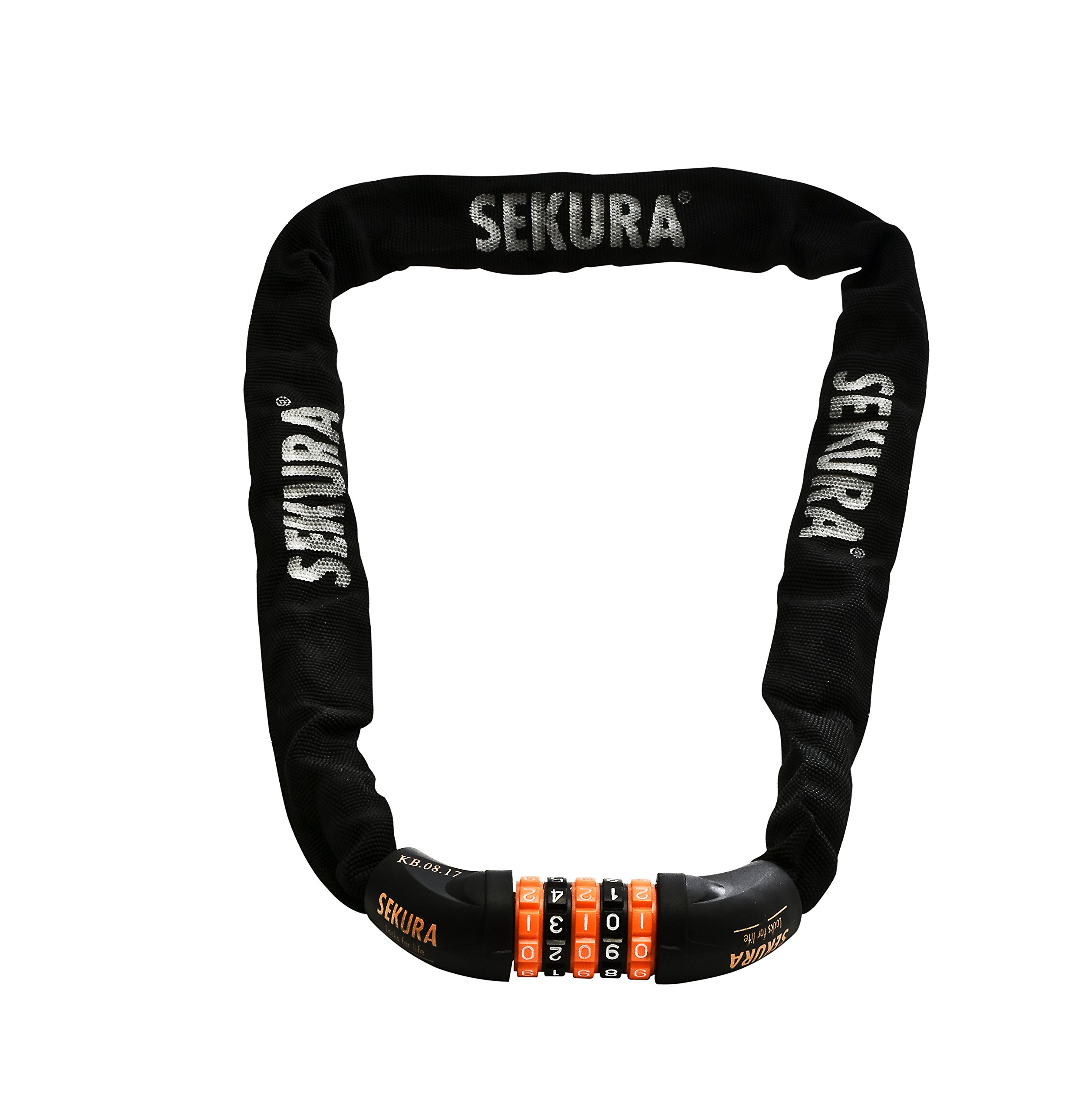 Büchel Sekura number Link Chain Lock, Black, 90 cm