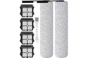 CERO Floor One S5 Replacement Parts for Tineco Floor ONE S5 / S5 Pro Cordless Wet Dry Vacuum Cleaner, Replacement Include 4 Filters & 2 Brush Rollers, Not with S5 Combo and S5 Steam！！！