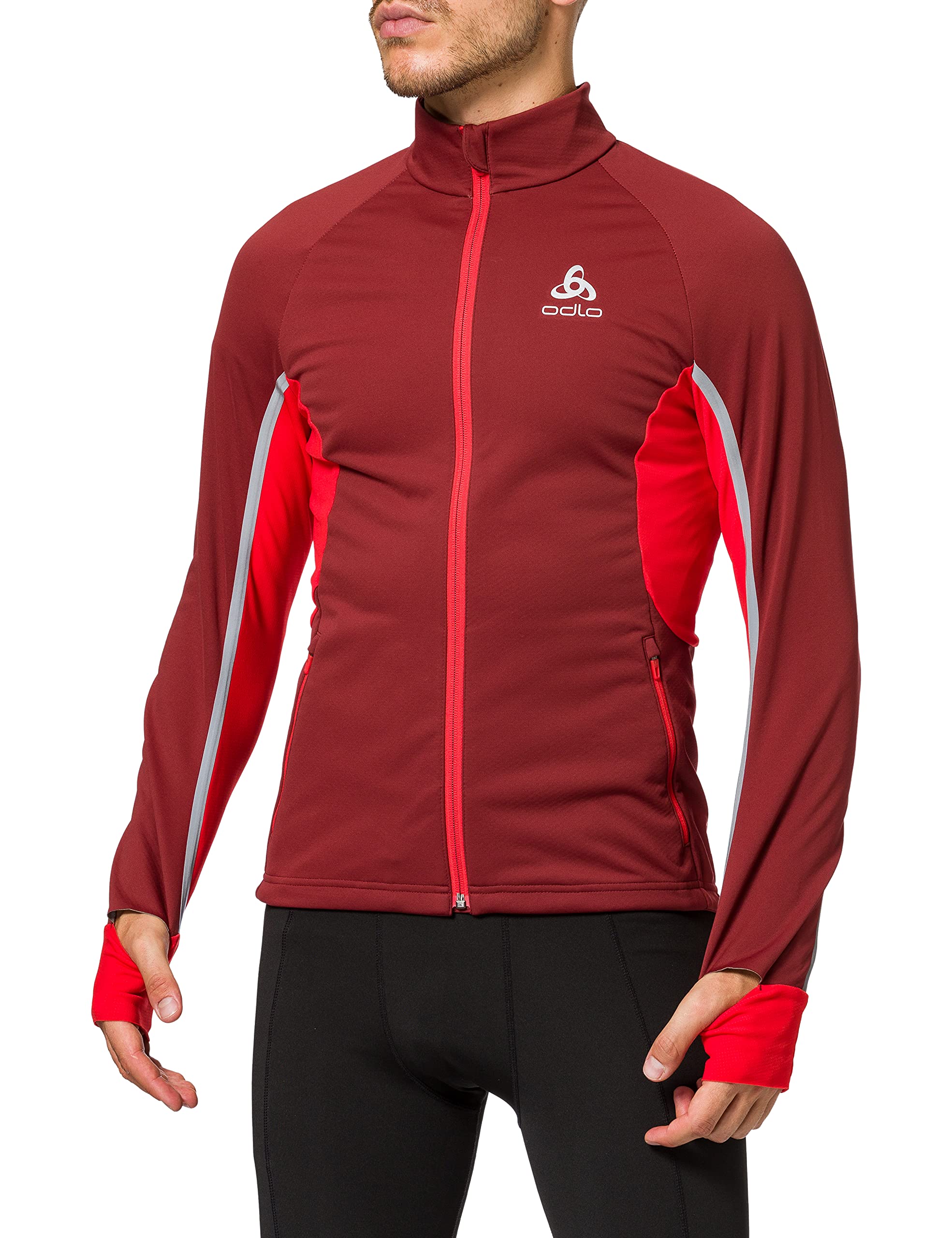 Odlo(オドロ Men Jacket Aeolus Pro Warm Jacket - Syrah - Fiery Red, Small