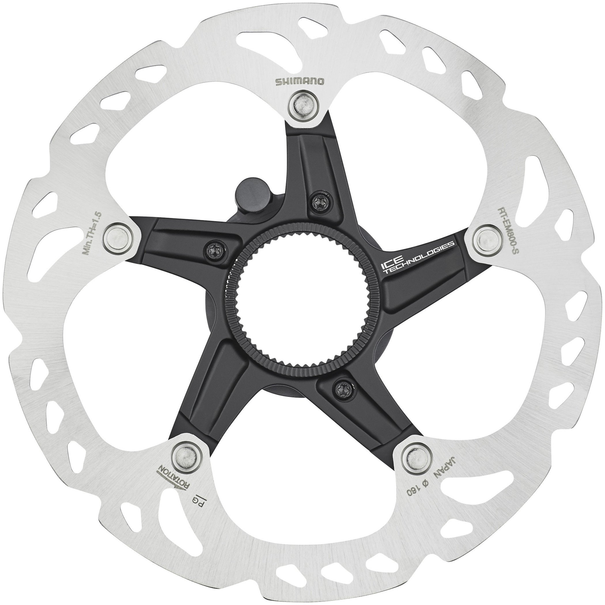 Shimano RT-EM800 Steps rotor with lockring, Ice Tech, 160 mm