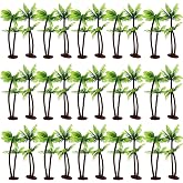 YOOHUA 25PCS Coconut Palm Artificial Trees - Charming Cupcake Topper Scenery for Cake Decorations or Building Model Landscape